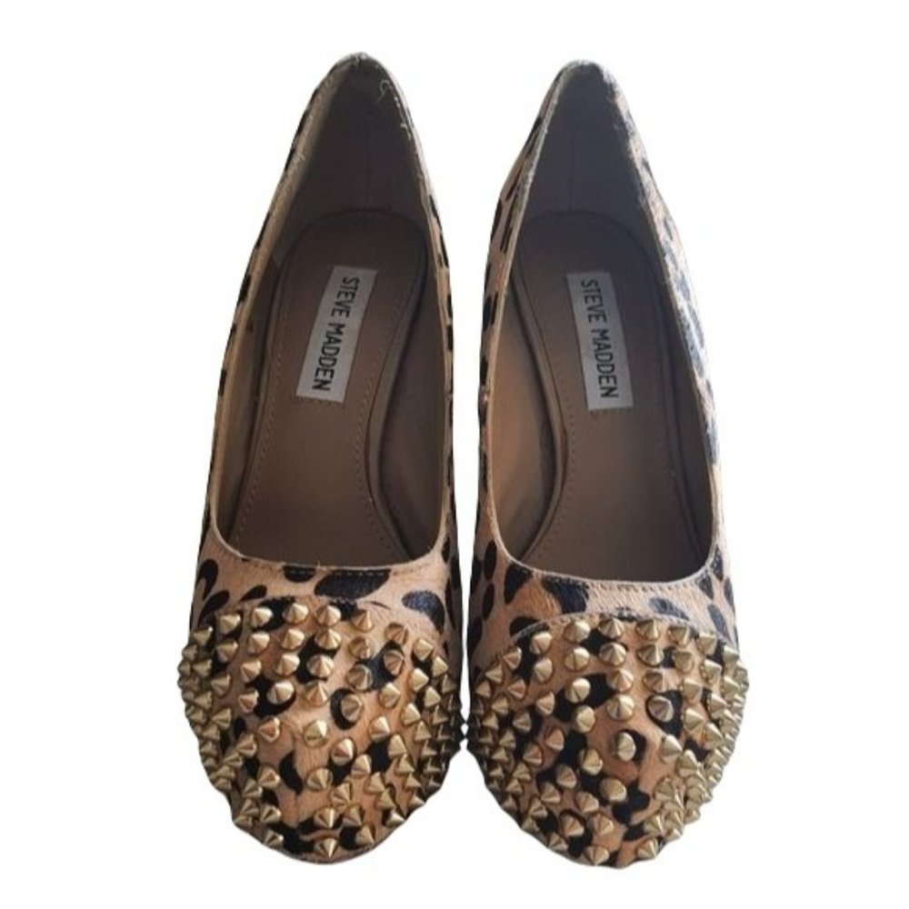 Steve Madden Leopard Print Studded Platform Heels - image 5